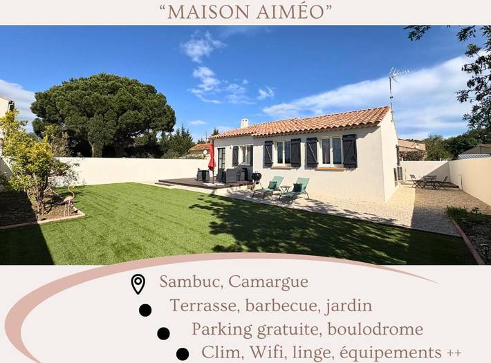 Villa pour 6 personnes, avec terrasse et jardin