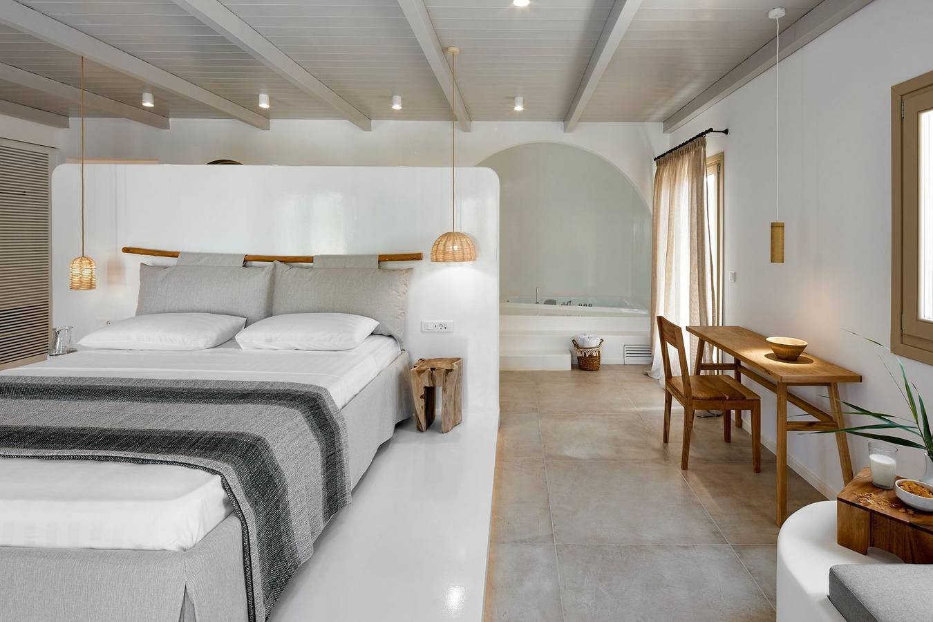 Luxury Milos Apartment Suite | Exclusive Suite with Indoor Heated Jacuzzi | Adamanta in Milos