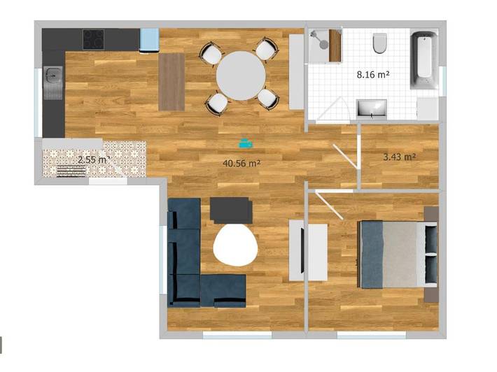 Ferienwohnung für 4 Personen, mit Terrasse und Garten sowie Ausblick in Dornstetten - 3