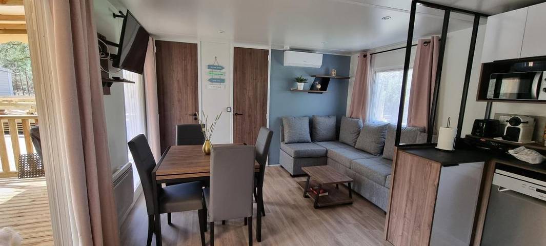 Camping pour 6 personnes, avec jacuzzi et piscine ainsi que jardin et sauna à Seignosse - 3