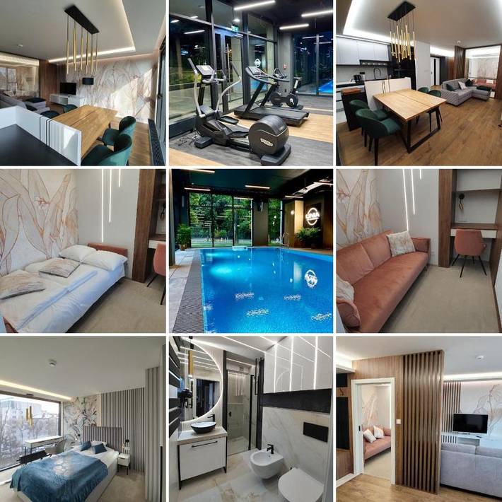 Apartament wakacyjny dla 4 osób, z jacuzzi i sauna oraz basen w Lublin