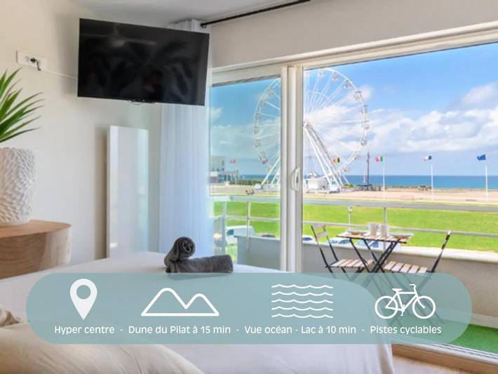 Location de vacances pour 3 personnes, avec vue et balcon dans Biscarrosse Plage