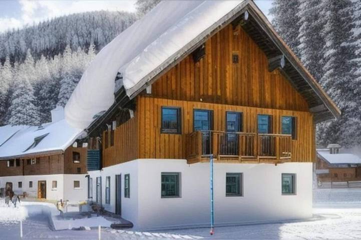 Hütte für 2 Personen, mit Pool und Sauna sowie Terrasse, mit Haustier in Obertraun