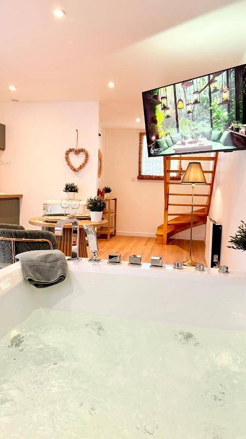 Location de vacances pour 2 personnes, avec Jacuzzi ainsi que Terrasse et Sauna à La Chapelle-des-Marais