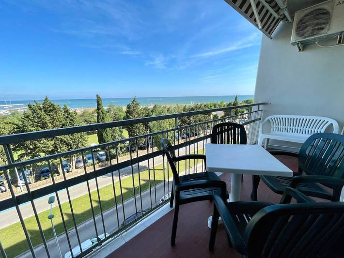 Studio für 4 Personen, mit Balkon und Meerblick, mit Haustier in Caorle
