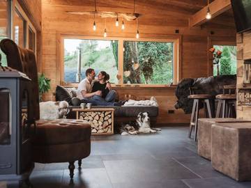 Ferienhaus für 2 Personen, mit Balkon und Whirlpool sowie Sauna, kinderfreundlich in Franken