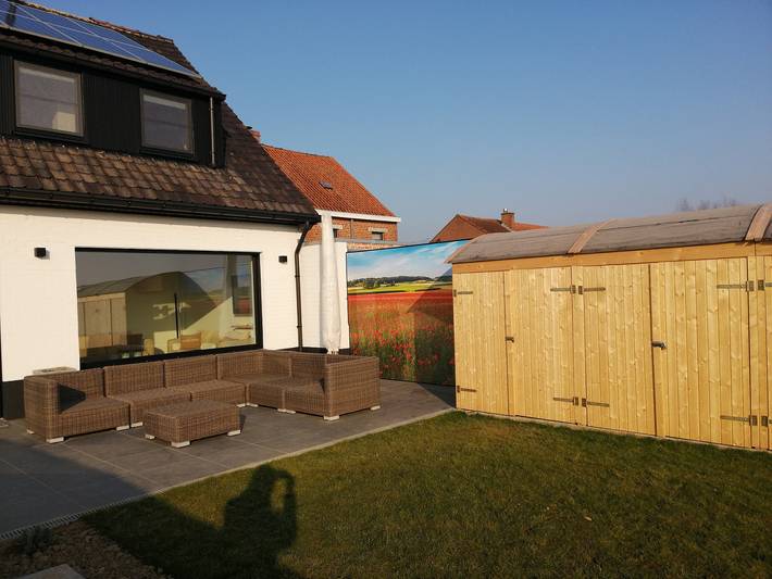Location de vacances pour 6 personnes, avec Terrasse ainsi que Jardin et Sauna à Zonnebeke