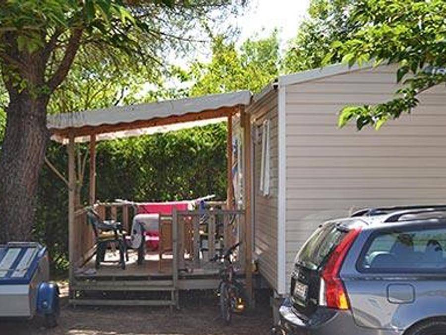 Flower Camping Le Saint Michelet - Mobilheim 5 personen - 2 Zimmer Domino Standard 24m² ohne Klimaanlage in Goudargues, Nimes und Umgebung