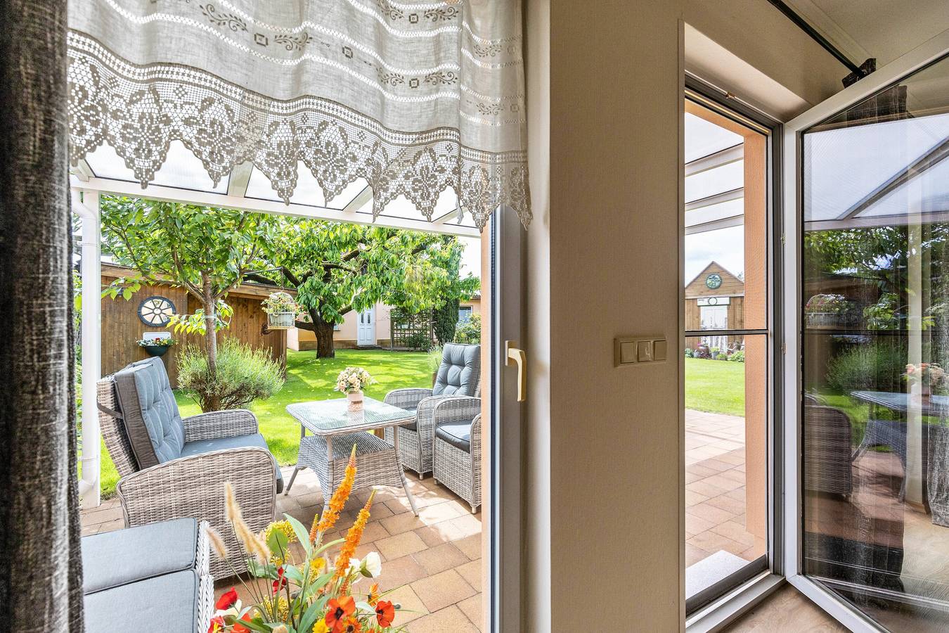 Ferienhaus 'Ferienhaus 75 Qm, 1 Schlafzimmer' mit privater Terrasse, Gemeinschaftsgarten und Wlan in Neuruppin, Ruppiner Seenland