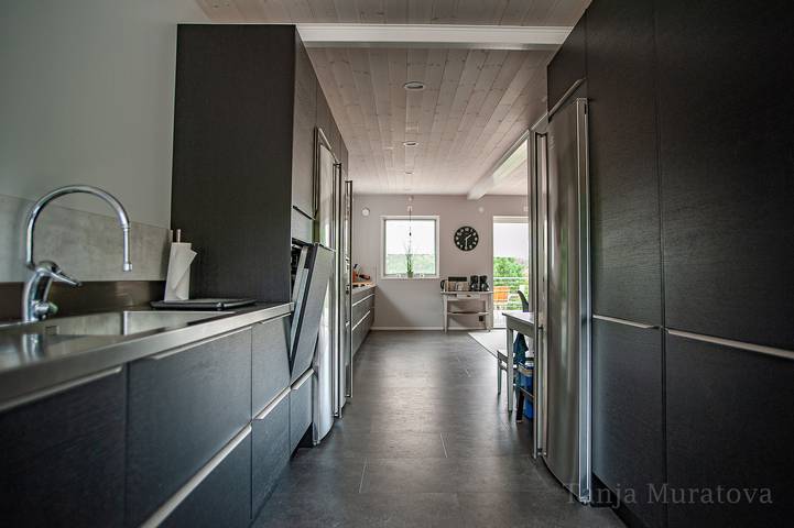 Large modern holiday home in the middle of the forest and by the lake with a huge terrace in Emmaboda region