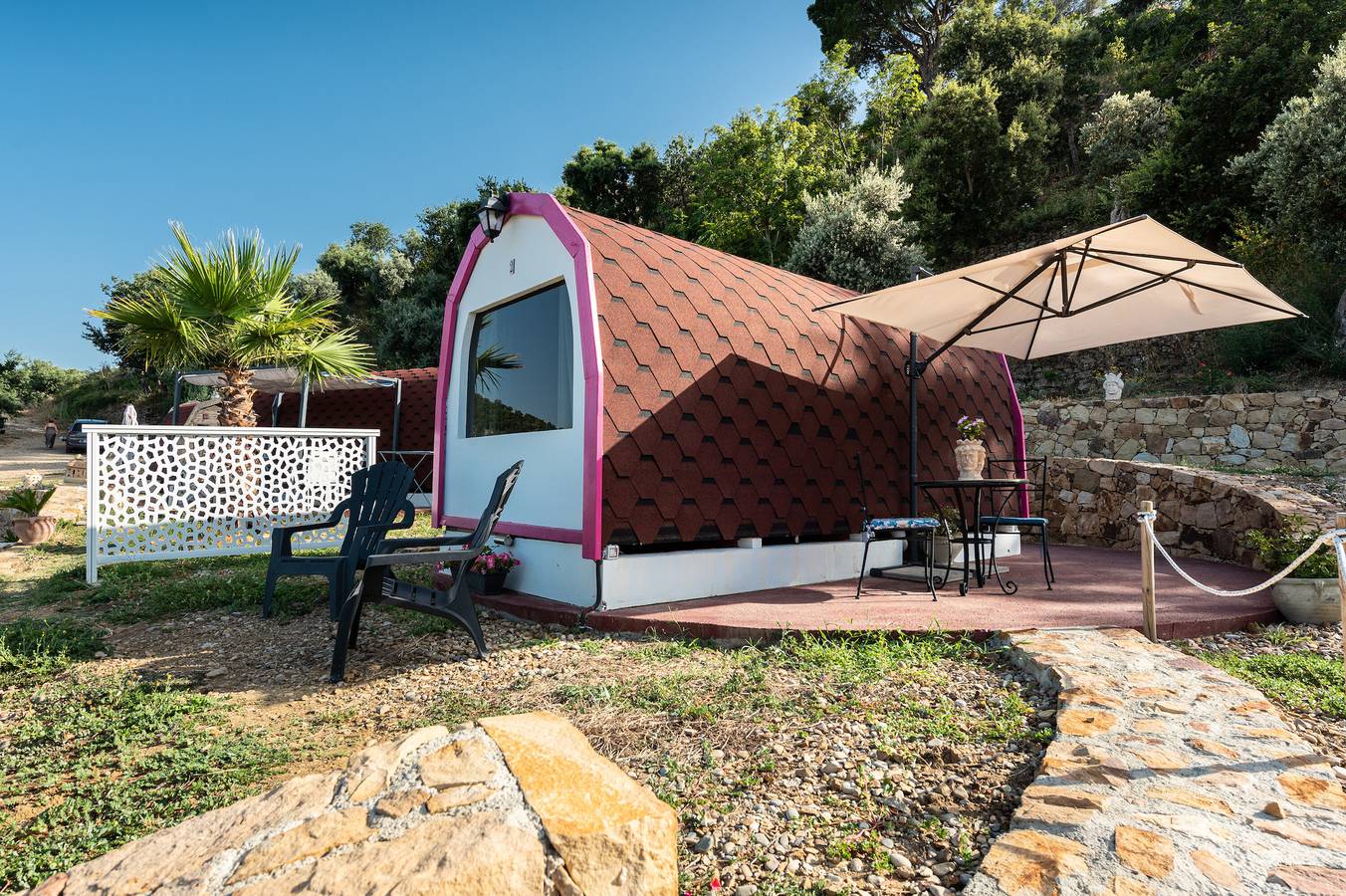 Glamping « Melograno » avec vue sur la mer, Wi-Fi et climatisation in Tusa, Province de Messina