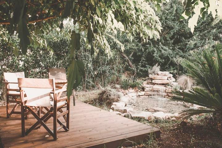 Διαμονή για διακοπές για 3 άτομα, με Μπαλκόνι και Ταράτσα καθώς και Κήπο στους Καρυώτες