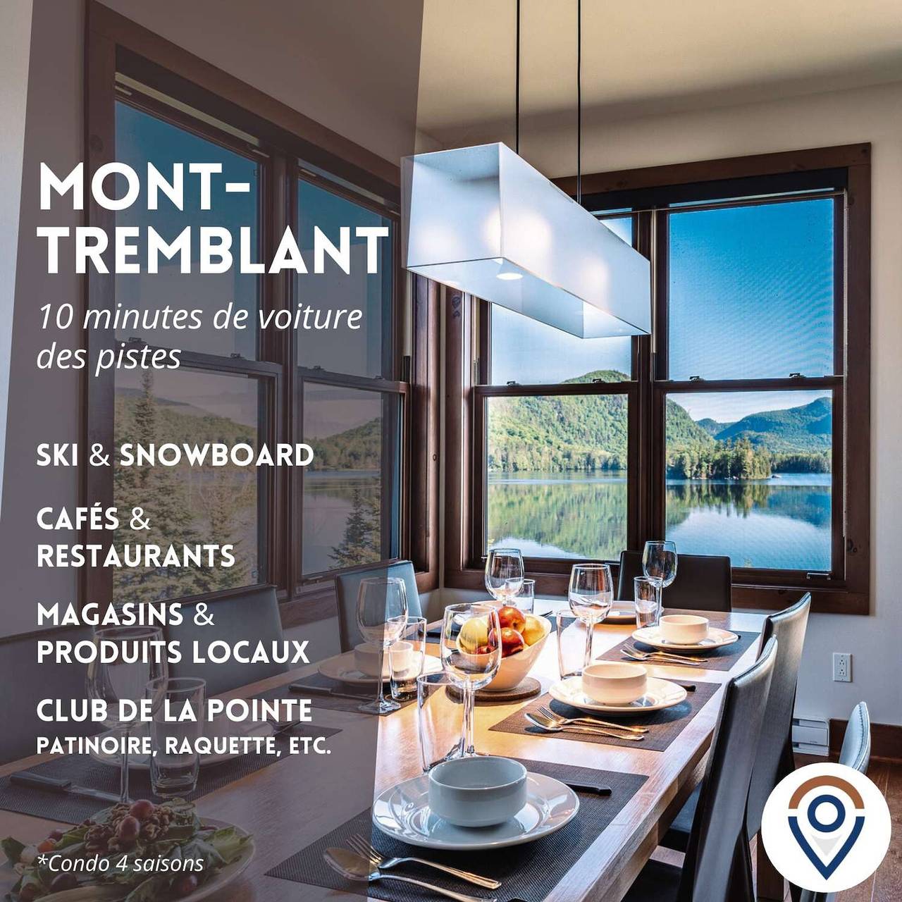 Apartamento entero, Lakefront Mountain View - 3 Bedrooms Resort Suite in Lac-Supérieur, Quebec