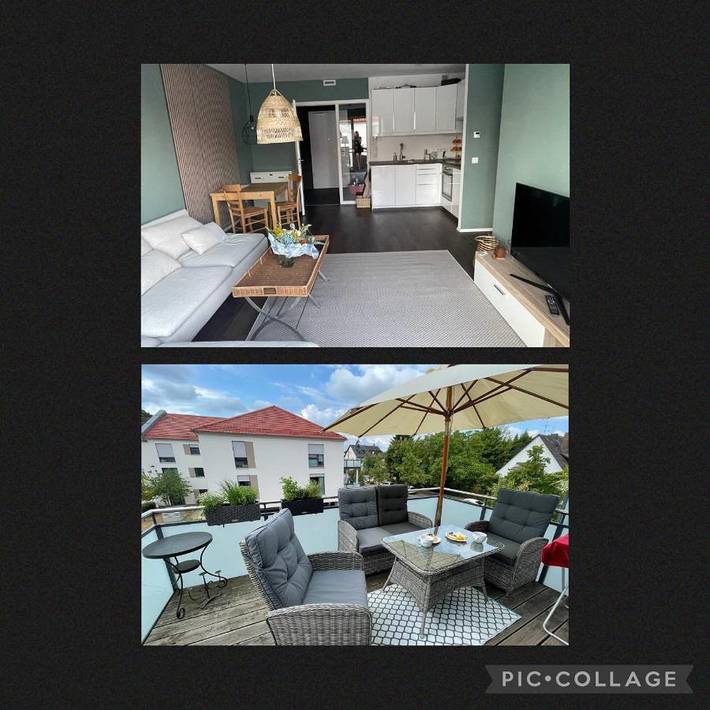 Appartement de vacances pour 2 personnes, avec Balcon ainsi que Terrasse et Vue à Feucht