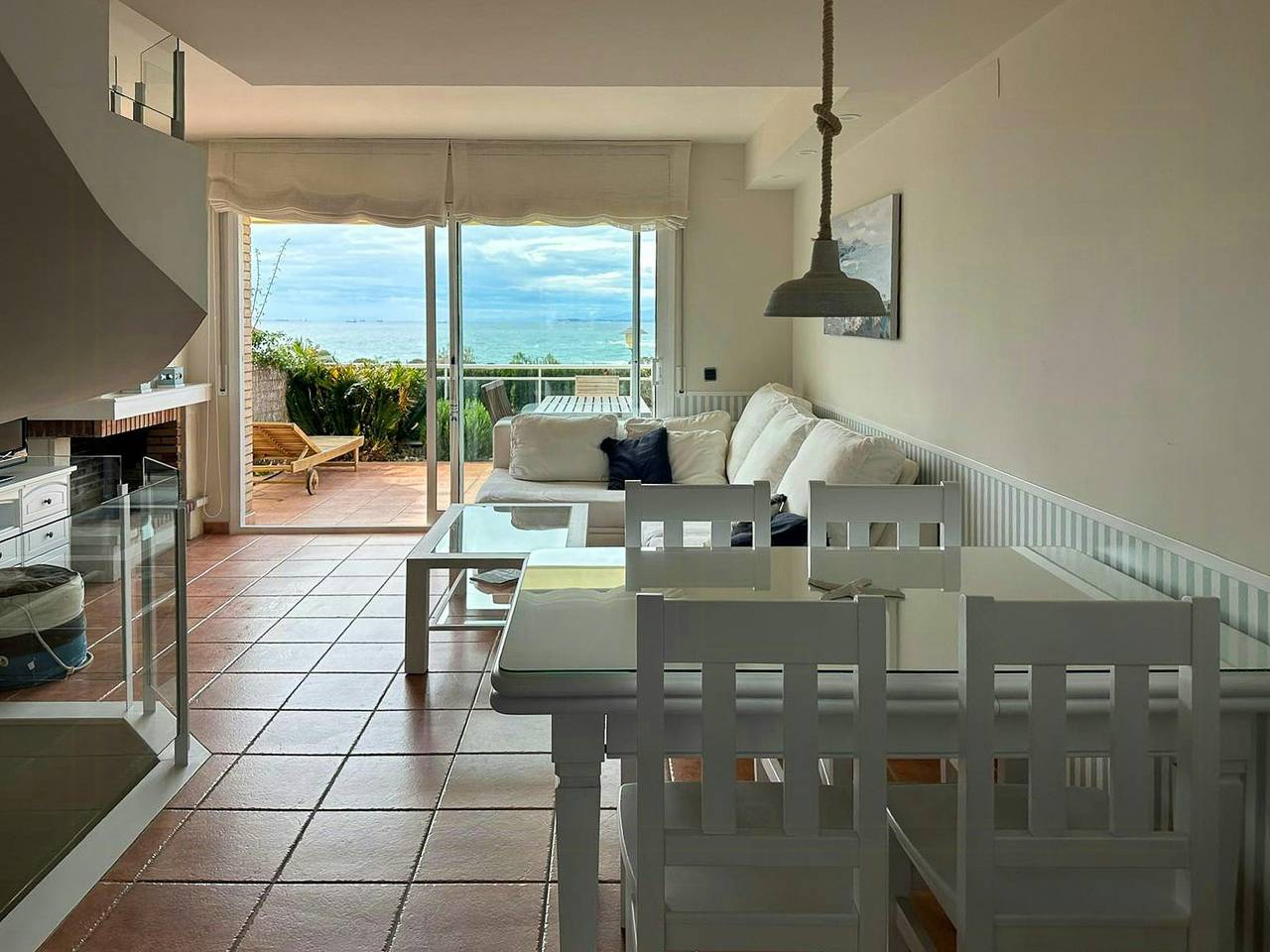 Haus mit Blick auf das Mittelmeer in der Nähe von Tarragona in Altafulla, Costa Dorada