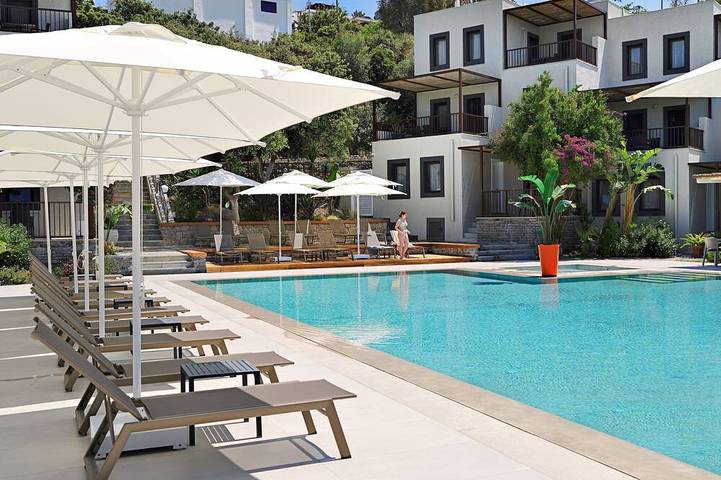 Apartmenthotel for 4 people, with pool, with pets in Bodrum