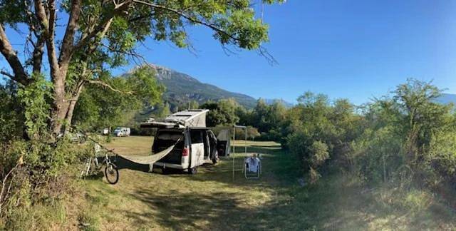 Camping Manu in Crots, Nationalpark Écrins