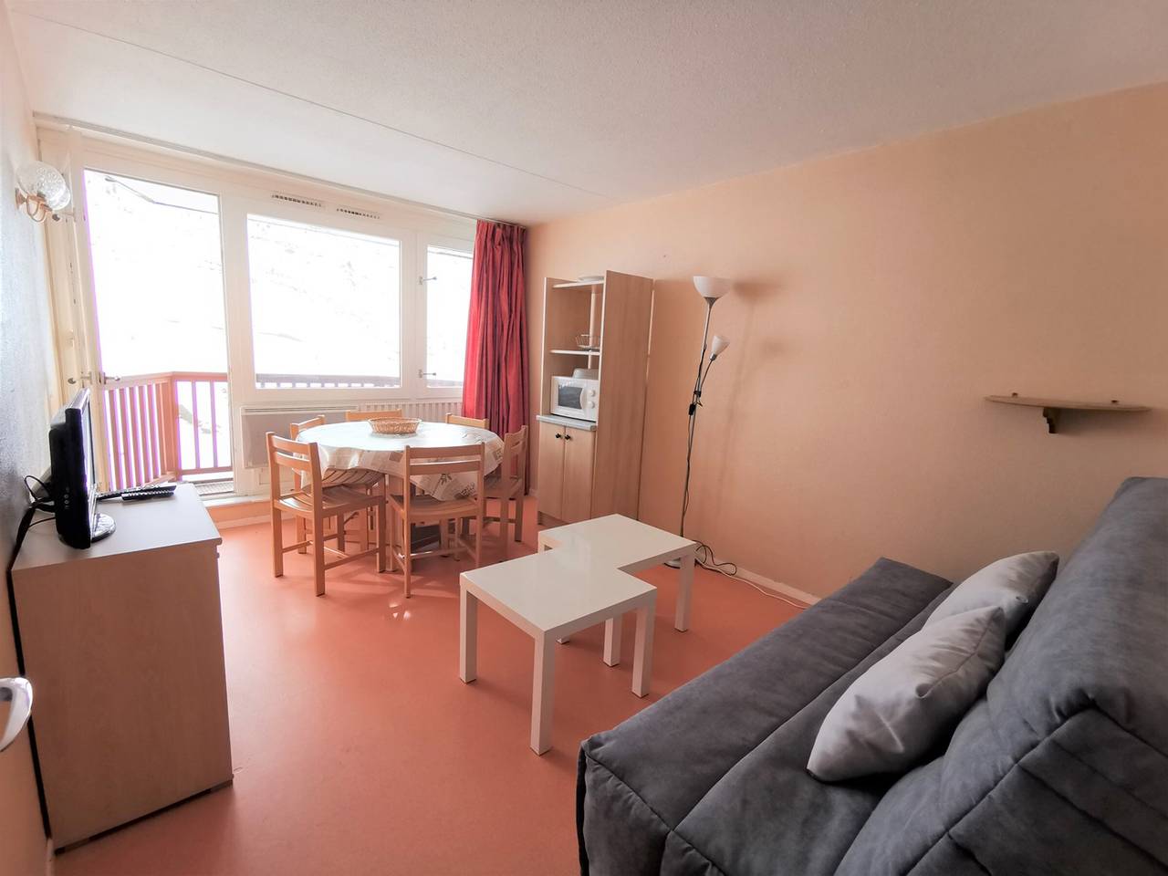 Ganze Wohnung, Whg für 6 Pers, 1 Sz, direkt an Pisten, Südbalkon, La Mongie in La Mongie, Bagnères-de-Bigorre
