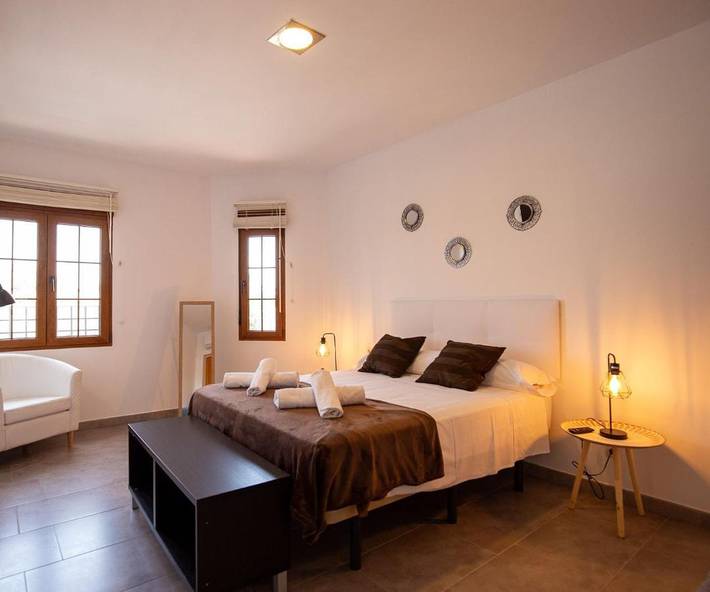 Casa rural para 16 personas, con vistas además de piscina y jardín, Familias con niños en Pedro Muñoz