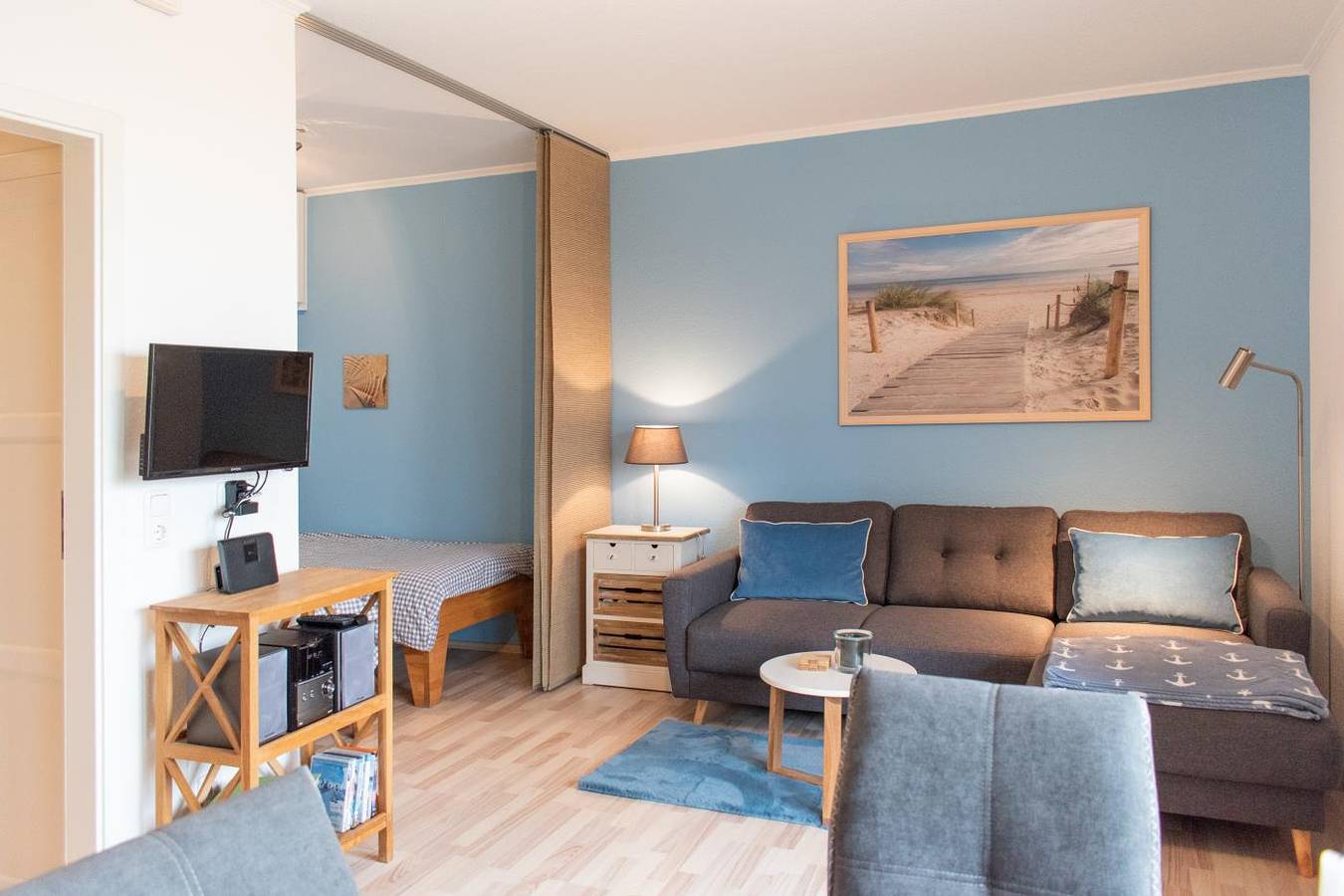 Niedliche Ferienwohnung Strandterrasse mit Terrasse und dem Meer vor der Tür, foto 6