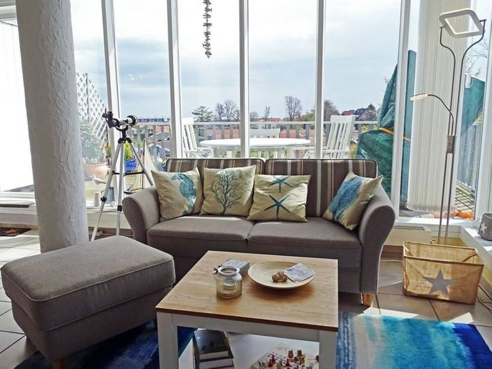 Ferienwohnung für 3 Personen, mit Ausblick und Balkon in Brodersby