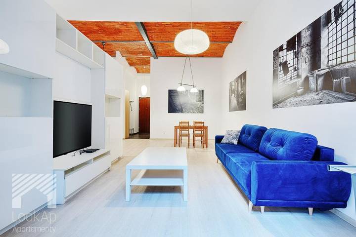 Loft dla 4 osób, z widok i taras w Łódź