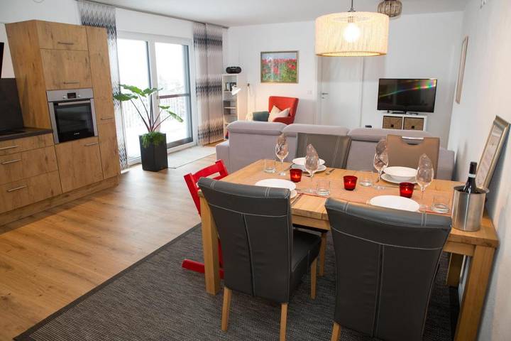 Ferienwohnung für 4 Personen, mit Terrasse und Ausblick