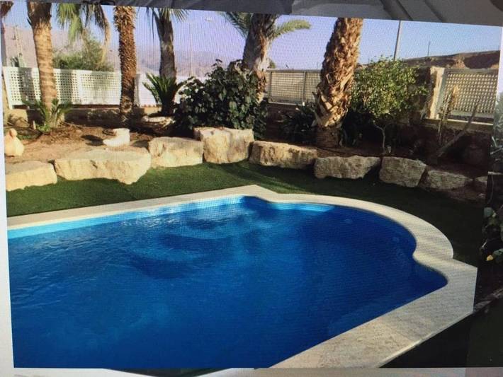 Maison de vacances pour 7 personnes, avec vue ainsi que jardin et piscine, animaux acceptés à Eilat