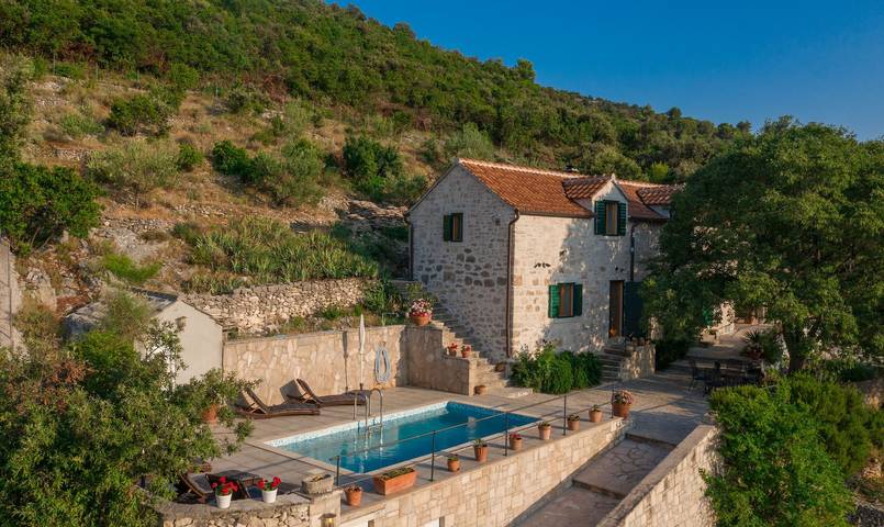 Smještaj za odmor za 6 osoba, s Pogled na ocean u Dol (Postira)