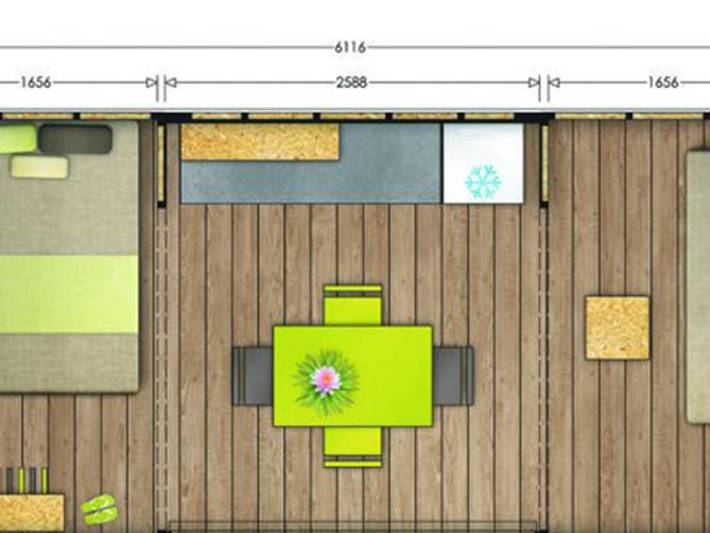 Camping Le Bois Des Ecureuils - Tienda de lona y madera 4 personas - Maori in Domazan, Region de Nimes