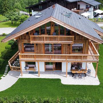 Hütte für 7 Personen, mit Balkon und Balkon/Terrasse sowie Sauna, mit Haustier in Reit im Winkl