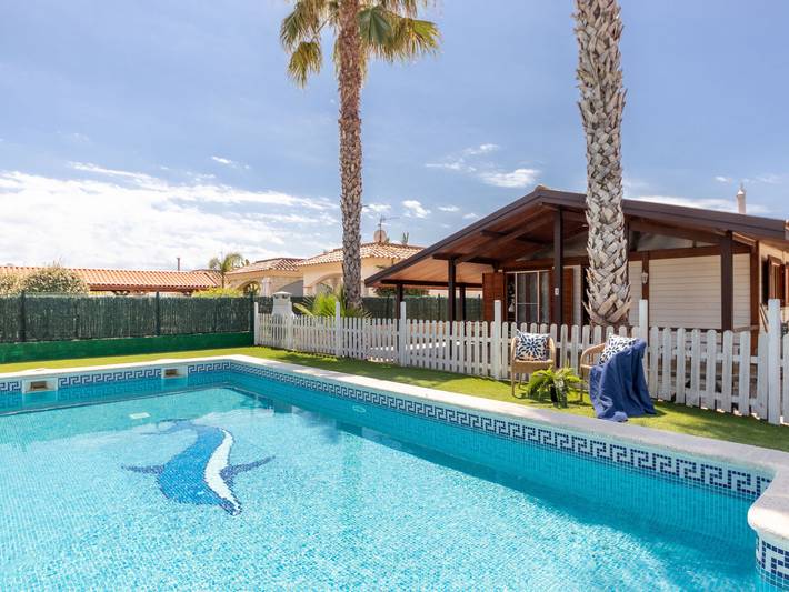 Chalet für 6 Personen, mit Balkon und Terrasse sowie Garten in Riumar