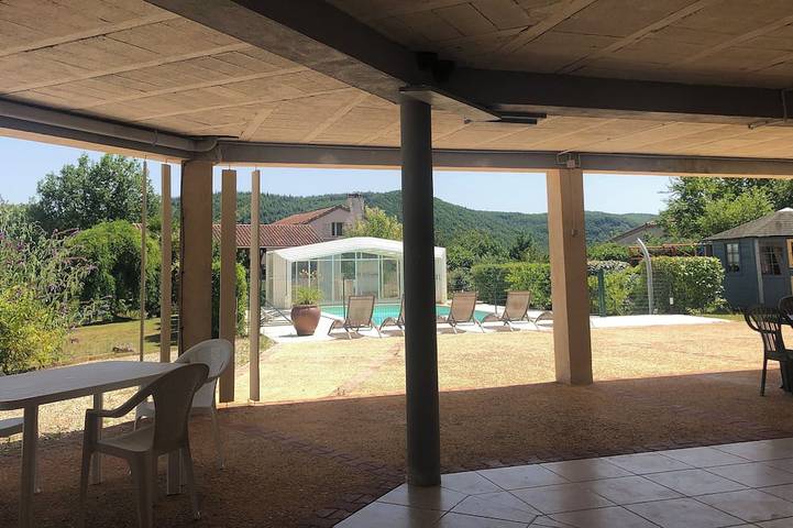 Maison de vacances pour 10 personnes, avec Balcon et Piscine à Saint-Géry