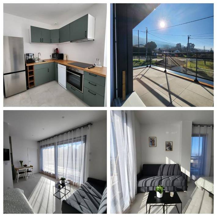 Gîte pour 4 personnes, avec vue sur le lac ainsi que terrasse et vue à Lugrin - 3