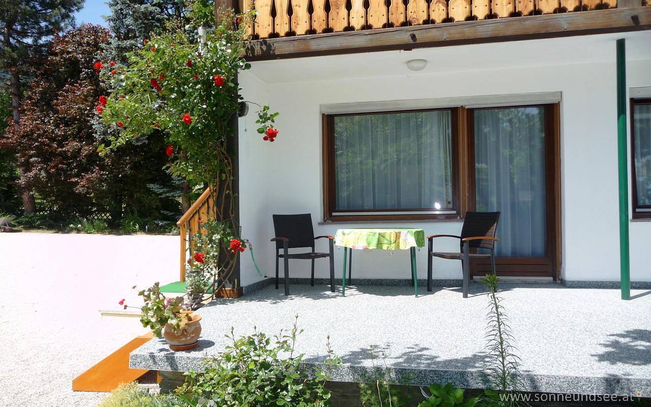 Ganze Ferienwohnung, Appartement1 für 2 Personen Küche, Bad, Terrasse in Bodensdorf, Gerlitzen