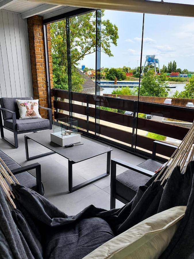 Ferienwohnung für 4 Personen, mit Balkon und Terrasse sowie Ausblick in Emmerich