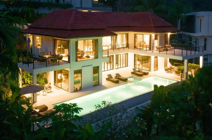 Villa für 10 Personen, mit Garten und Pool sowie Sauna und Ausblick, kinderfreundlich auf Koh Samui