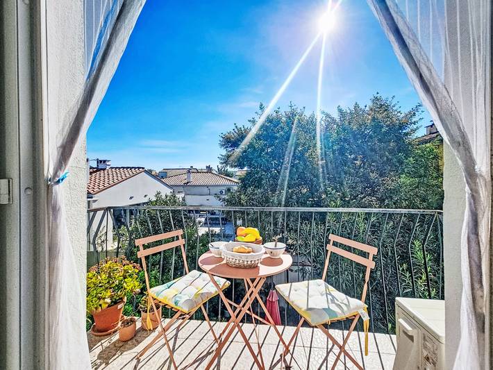 Gîte pour 2 personnes, avec balcon et vue dans Canet-Plage