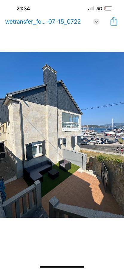 Apartamento para 8 personas, con jardín y vistas en Combarro