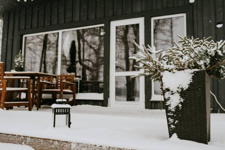 Bungalow für 4 Personen, mit Terrasse und Whirlpool sowie Seeblick und Ausblick in Lettland - 3
