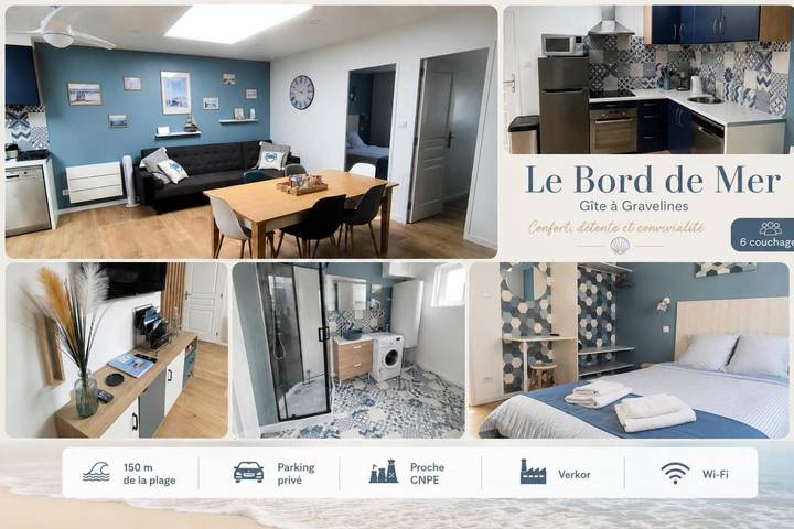 Location de vacances pour 6 personnes, adapté aux familles à Gravelines