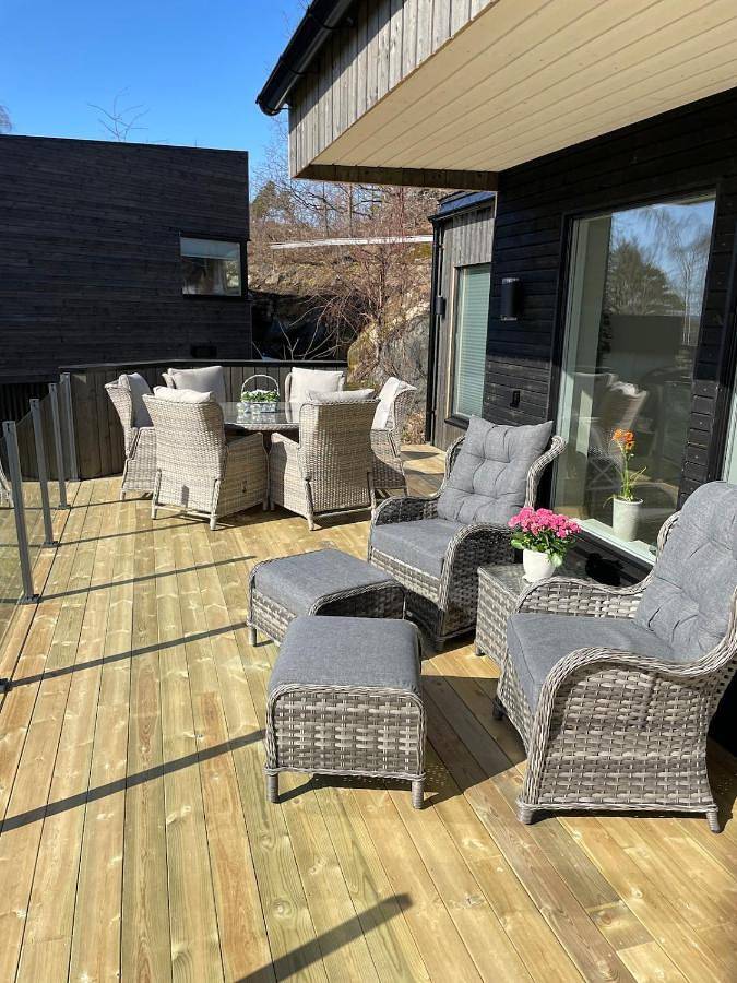 Cały apartament, Hovedetasje i enebolig med 3 soverom og utendørs spabad in Sandefjord
