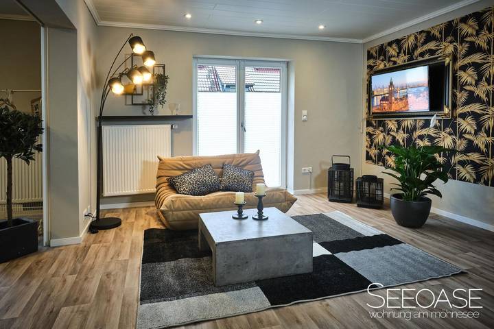 Geheel appartement, Appartement '43qm' met privéterras en Wi-Fi in Körbecke, Möhnesee