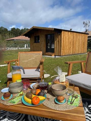 Gîte pour 3 personnes, avec piscine et terrasse ainsi que jacuzzi et jardin à Linxe