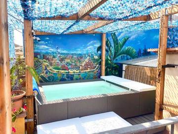 BnB für 2 Personen, mit Terrasse und Pool in Barcelona