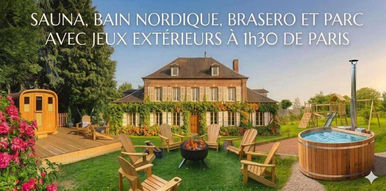Villa des glycines et Spa nordique à 1h30 de Paris in Cempuis, Oise