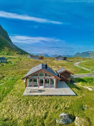 Ferienhaus für 2 Personen, mit Sauna und Terrasse sowie Ausblick auf den Lofoten