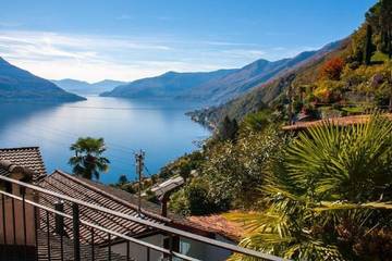 Ferienwohnung für 4 Personen, mit Balkon und Seeblick im Tessin