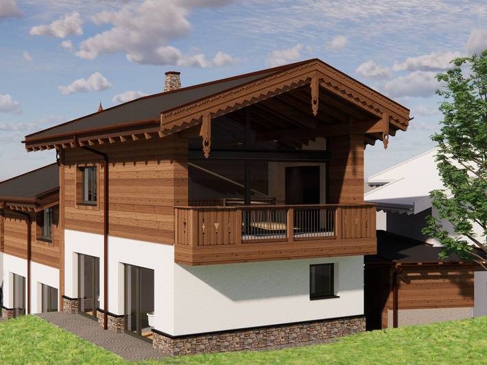 Chalet für 12 Personen, mit Balkon und Balkon/Terrasse sowie Whirlpool und Sauna in Konigsleiten
