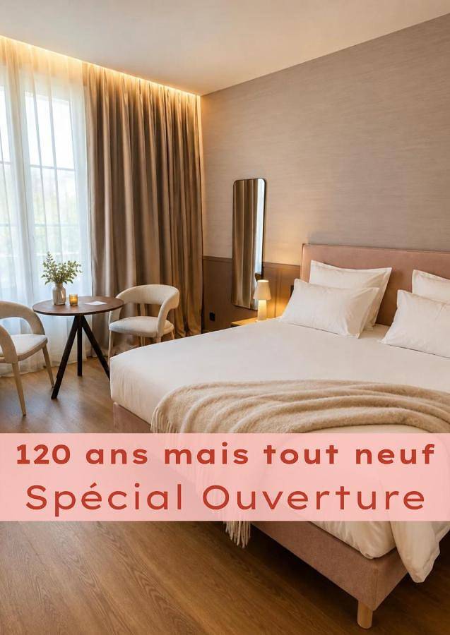 Hôtel pour 2 personnes, avec Terrasse et Jacuzzi ainsi que Jardin et Vue dans Thermes Callou